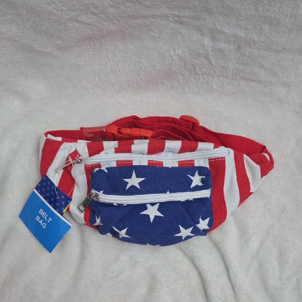 Patriotic Red, White, and Blue Belt Bag